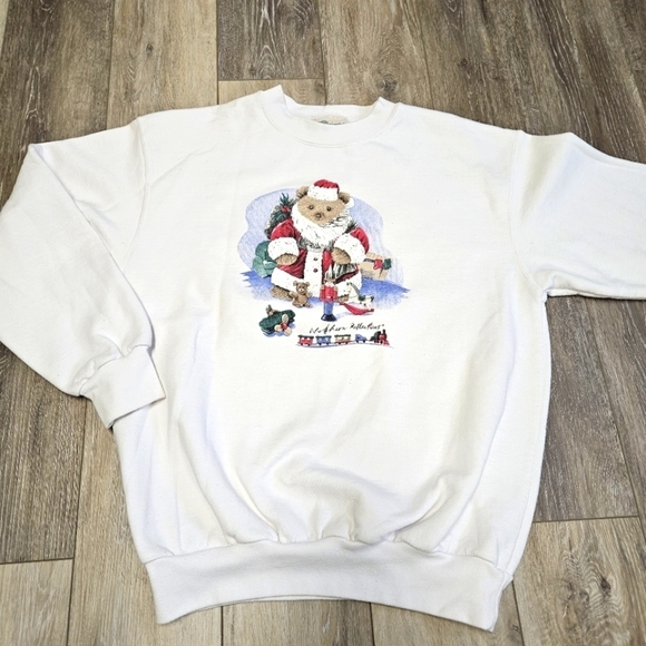 Cottage Essentials Vintage Holiday Graphic Crewneck Sweater Women’s Small Teddy - Picture 1 of 7